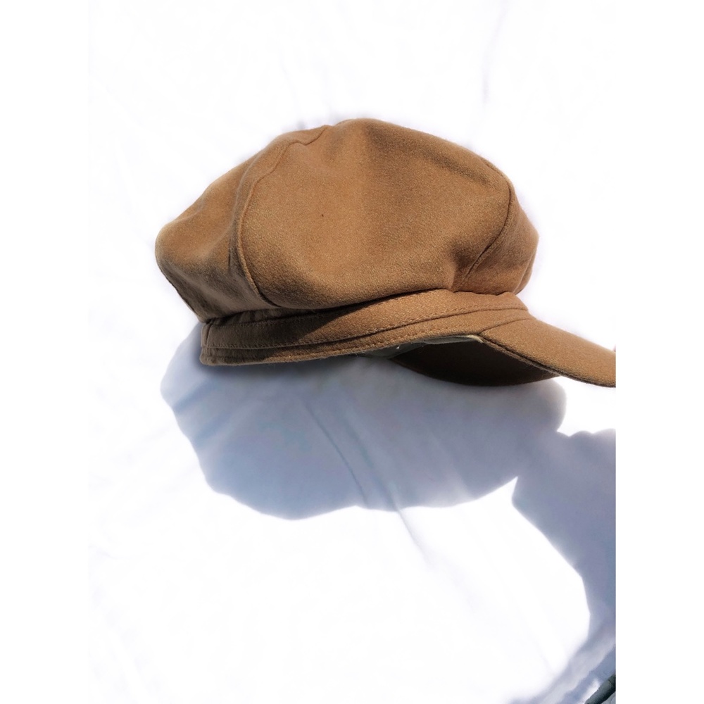 Tan Newsboy Hat